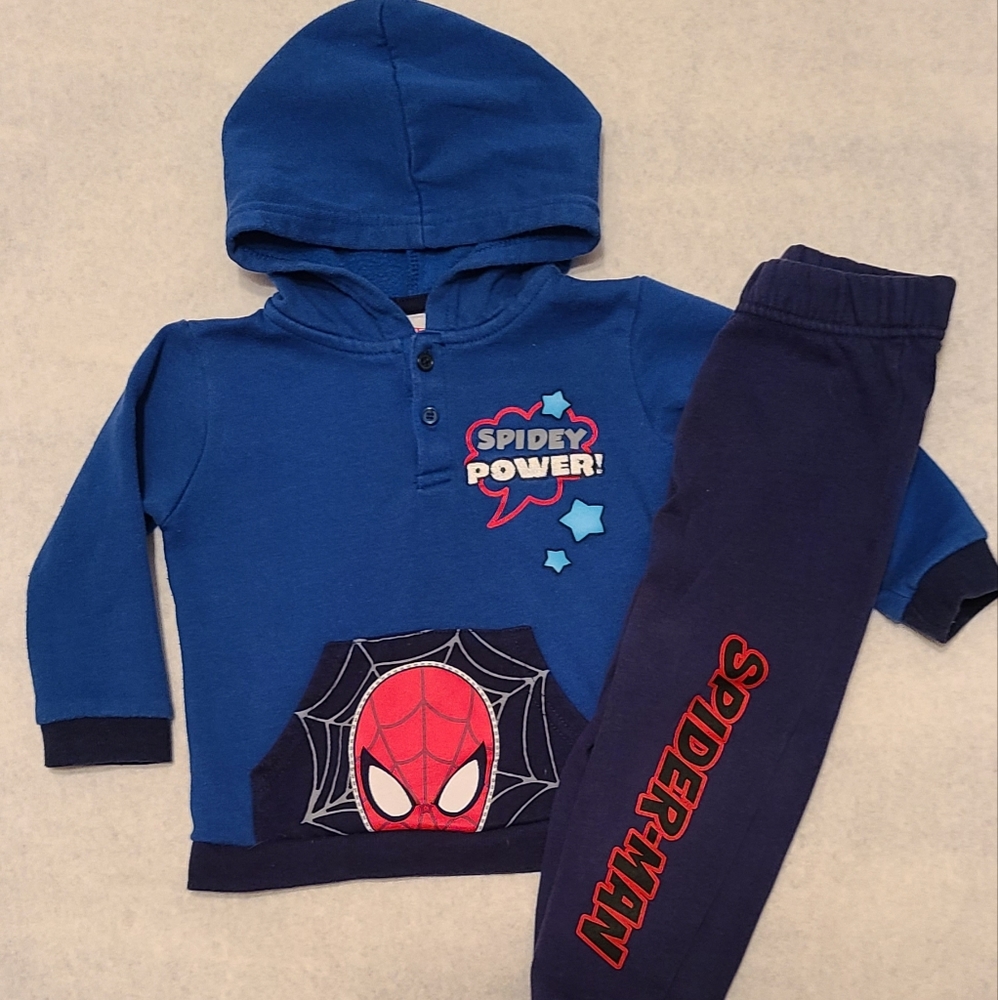 Spiderman pullover hoodie and matching sweatpants